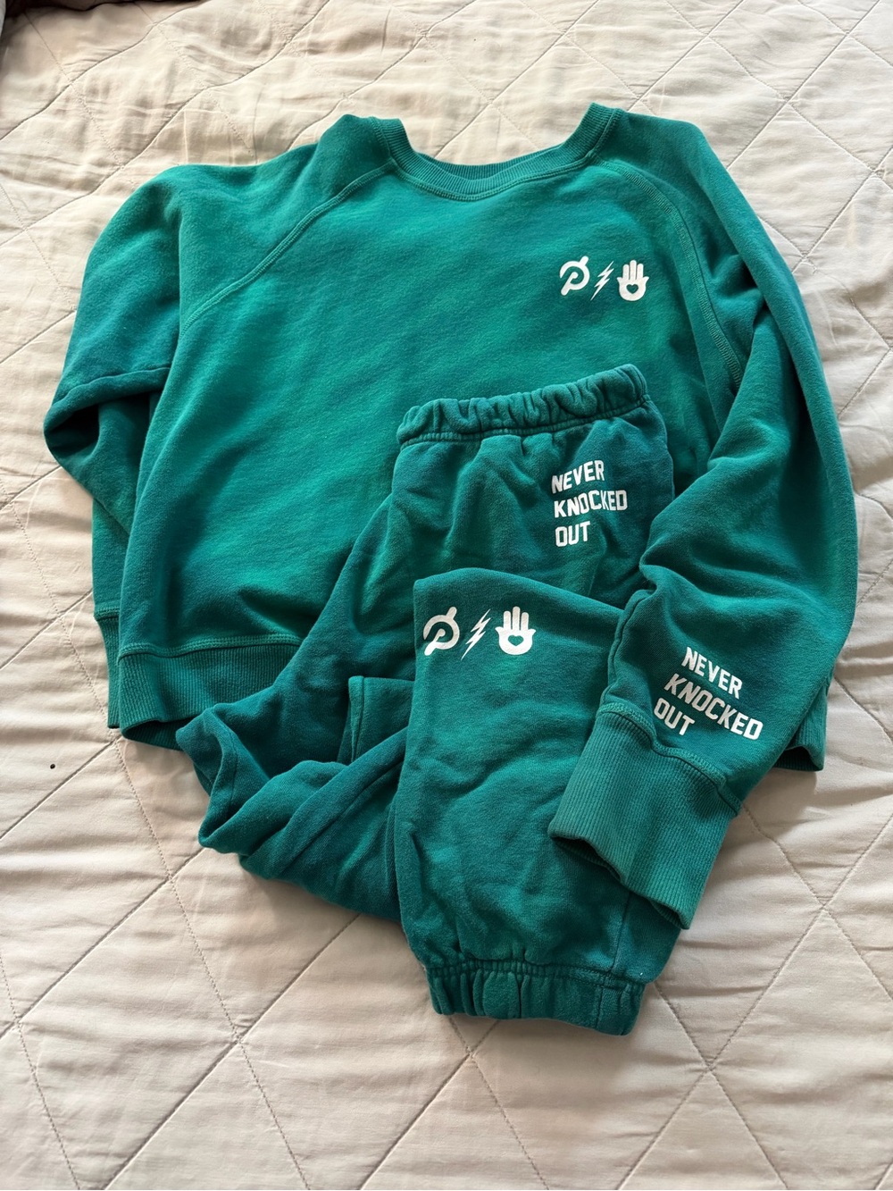 Women’s Teal Sweatshirt & Jogger Set - Never Knocked Out